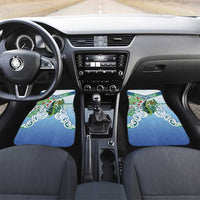 Aotearoa New Zealand Natural Plants Car Mats Pohutukawa with Silver Ferns Koru Frond Maori Tattoos