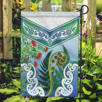 Aotearoa New Zealand Natural Plants Garden Flag Pohutukawa with Silver Ferns Koru Frond Maori Tattoos