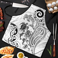 New Zealand Sea Animals with Maori Tribal Tattoo Apron White Color LT03 White - Polynesian Pride