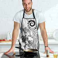 New Zealand Sea Animals with Maori Tribal Tattoo Apron White Color LT03 - Polynesian Pride