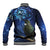 New Zealand Tui Bird Matariki Baseball Jacket Maori New Year with Galaxy Fern