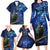 New Zealand Tui Bird Matariki Family Matching Long Sleeve Bodycon Dress and Hawaiian Shirt Maori New Year with Galaxy Fern