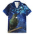 New Zealand Tui Bird Matariki Family Matching Long Sleeve Bodycon Dress and Hawaiian Shirt Maori New Year with Galaxy Fern