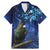 New Zealand Tui Bird Matariki Family Matching Mermaid Dress and Hawaiian Shirt Maori New Year with Galaxy Fern