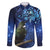 New Zealand Tui Bird Matariki Family Matching Mermaid Dress and Hawaiian Shirt Maori New Year with Galaxy Fern