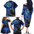 New Zealand Tui Bird Matariki Family Matching Off The Shoulder Long Sleeve Dress and Hawaiian Shirt Maori New Year with Galaxy Fern