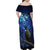 New Zealand Tui Bird Matariki Family Matching Off Shoulder Maxi Dress and Hawaiian Shirt Maori New Year with Galaxy Fern