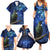 New Zealand Tui Bird Matariki Family Matching Summer Maxi Dress and Hawaiian Shirt Maori New Year with Galaxy Fern