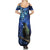 New Zealand Tui Bird Matariki Family Matching Summer Maxi Dress and Hawaiian Shirt Maori New Year with Galaxy Fern