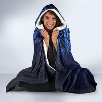 New Zealand Tui Bird Matariki Hooded Blanket Maori New Year with Galaxy Fern
