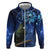 New Zealand Tui Bird Matariki Hoodie Maori New Year with Galaxy Fern