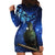 New Zealand Tui Bird Matariki Hoodie Dress Maori New Year with Galaxy Fern