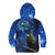 New Zealand Tui Bird Matariki Kid Hoodie Maori New Year with Galaxy Fern