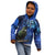 New Zealand Tui Bird Matariki Kid Hoodie Maori New Year with Galaxy Fern