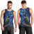 New Zealand Tui Bird Matariki Men Tank Top Maori New Year with Galaxy Fern