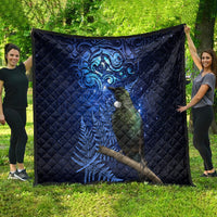 New Zealand Tui Bird Matariki Quilt Maori New Year with Galaxy Fern