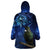 New Zealand Tui Bird Matariki Wearable Blanket Hoodie Maori New Year with Galaxy Fern