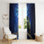 New Zealand Tui Bird Matariki Window Curtain Maori New Year with Galaxy Fern