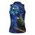 New Zealand Tui Bird Matariki Women Sleeveless Polo Shirt Maori New Year with Galaxy Fern