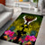 Hawaii Kanaka Maoli Area Rug Double Shark and Hibiscus Flowers