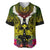 Hawaii Kanaka Maoli Baseball Jersey Double Shark and Hibiscus Flowers