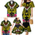 Hawaii Kanaka Maoli Family Matching Mermaid Dress and Hawaiian Shirt Double Shark and Hibiscus Flowers