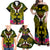 Hawaii Kanaka Maoli Family Matching Off Shoulder Maxi Dress and Hawaiian Shirt Double Shark and Hibiscus Flowers