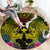 Hawaii Kanaka Maoli Round Carpet Double Shark and Hibiscus Flowers