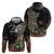 Samoa Siapo Polynesian Art Hoodie Tropical Flowers and Tatau Pattern Brown
