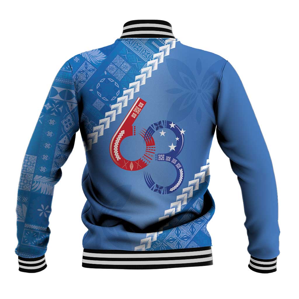Samoa Independence Day Baseball Jacket Anniversary 63th-Siapo Art LT03 - Polynesian Pride