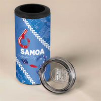 Samoa Independence Day 4 in 1 Can Cooler Tumbler Anniversary 63th-Siapo Art LT03 - Polynesian Pride
