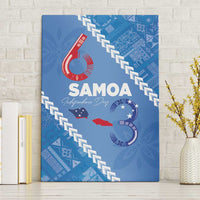 Samoa Independence Day Canvas Wall Art Anniversary 63th-Siapo Art LT03 Without Frame Blue - Polynesian Pride