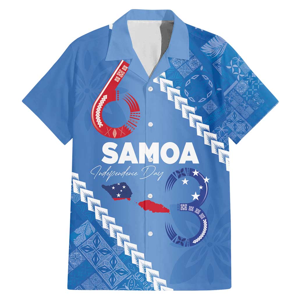 Samoa Independence Day Family Matching Mermaid Dress and Hawaiian Shirt Anniversary 63th-Siapo Art