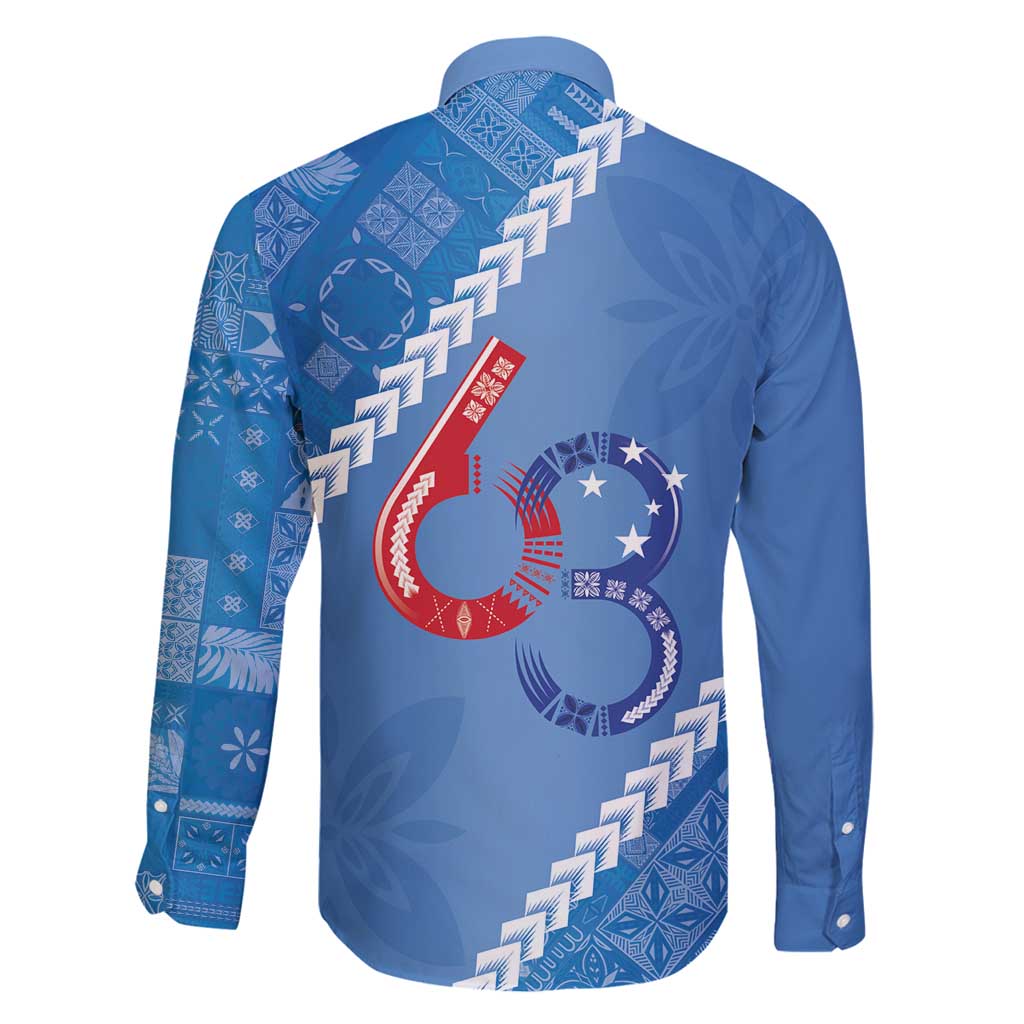 Samoa Independence Day Family Matching Off Shoulder Short Dress and Hawaiian Shirt Anniversary 63th-Siapo Art