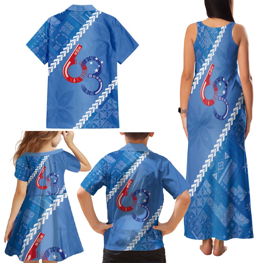 Samoa Independence Day Family Matching Tank Maxi Dress and Hawaiian Shirt Anniversary 63th-Siapo Art