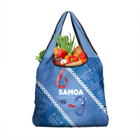 Samoa Independence Day Grocery Bag Anniversary 63th-Siapo Art LT03 1-pack One Size Blue - Polynesian Pride