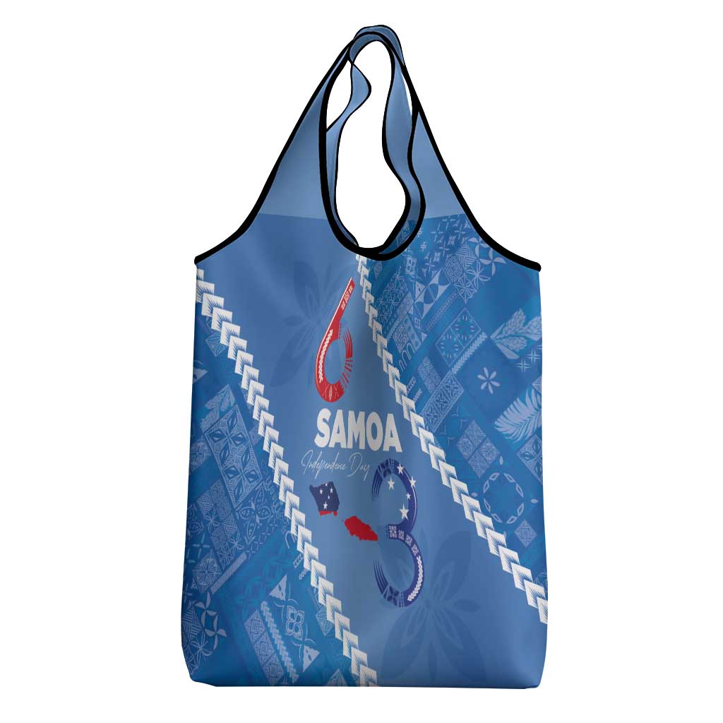 Samoa Independence Day Grocery Bag Anniversary 63th-Siapo Art LT03 - Polynesian Pride