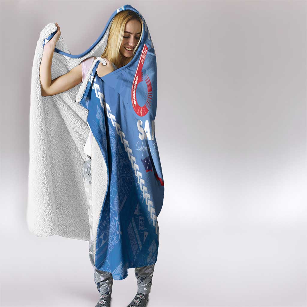 Samoa Independence Day Hooded Blanket Anniversary 63th-Siapo Art LT03 - Polynesian Pride
