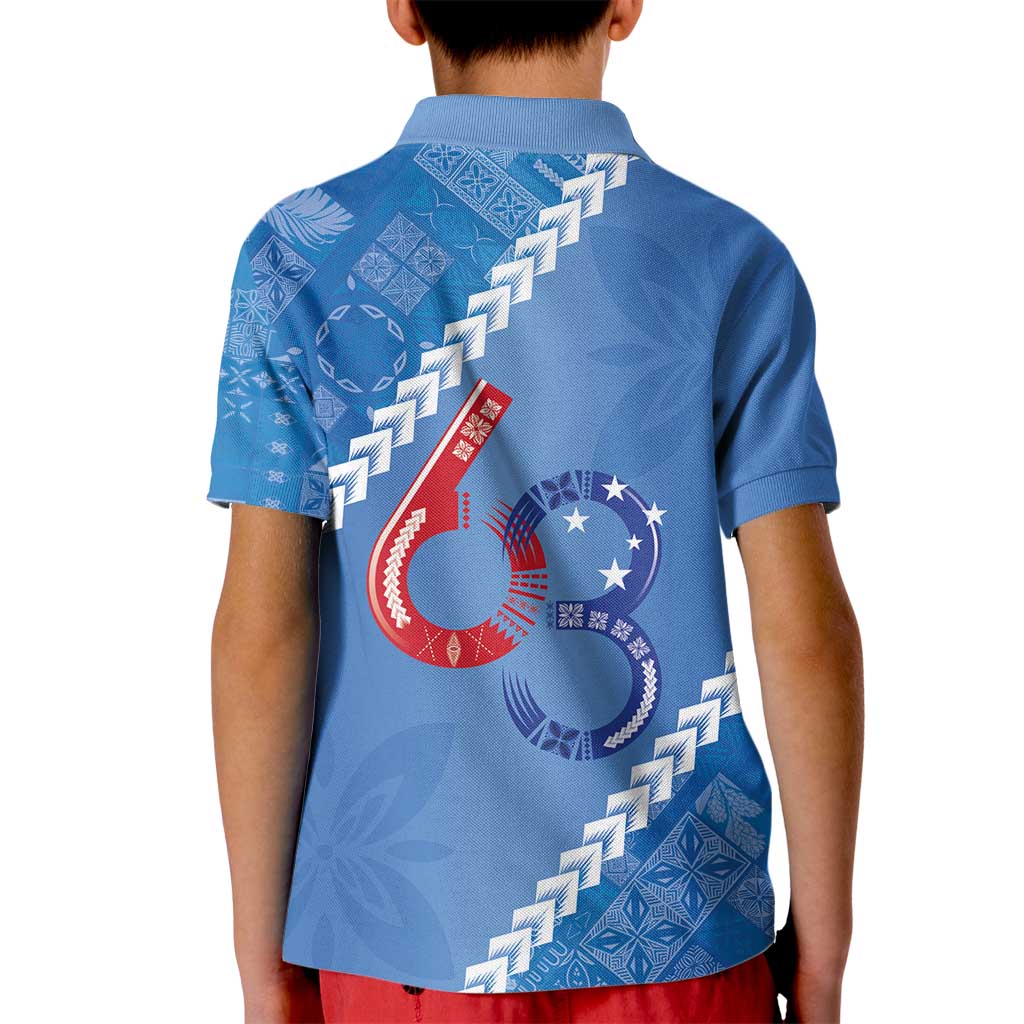 Samoa Independence Day Kid Polo Shirt Anniversary 63th-Siapo Art