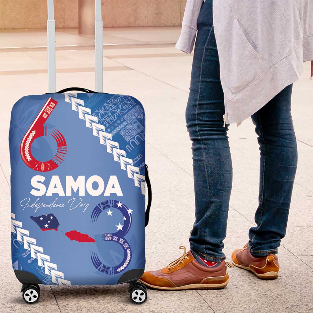 Samoa Independence Day Luggage Cover Anniversary 63th-Siapo Art
