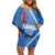 Samoa Independence Day Off Shoulder Short Dress Anniversary 63th-Siapo Art
