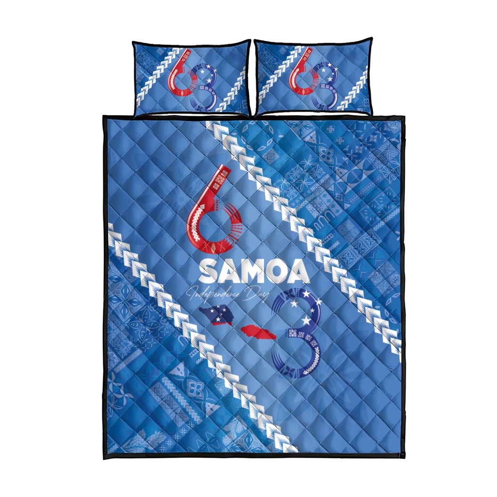 Samoa Independence Day Quilt Bed Set Anniversary 63th-Siapo Art LT03 - Polynesian Pride