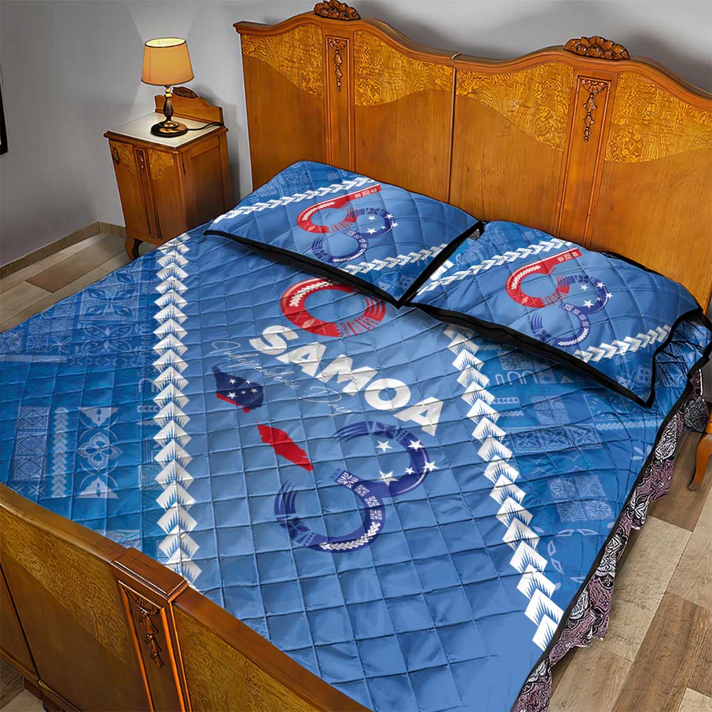 Samoa Independence Day Quilt Bed Set Anniversary 63th-Siapo Art LT03 - Polynesian Pride