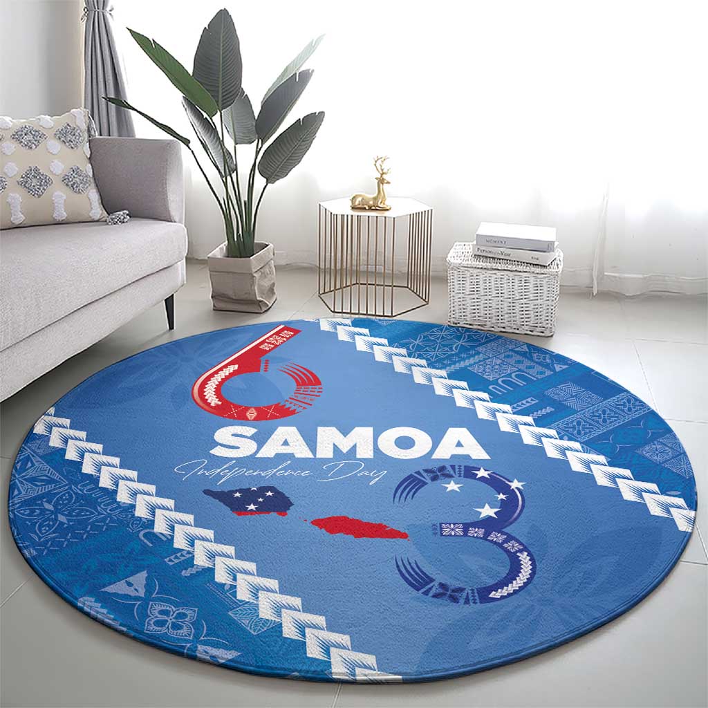 Samoa Independence Day Round Carpet Anniversary 63th-Siapo Art
