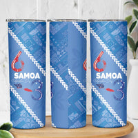 Samoa Independence Day Skinny Tumbler Anniversary 63th-Siapo Art