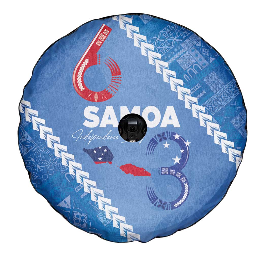 Samoa Independence Day Spare Tire Cover Anniversary 63th-Siapo Art