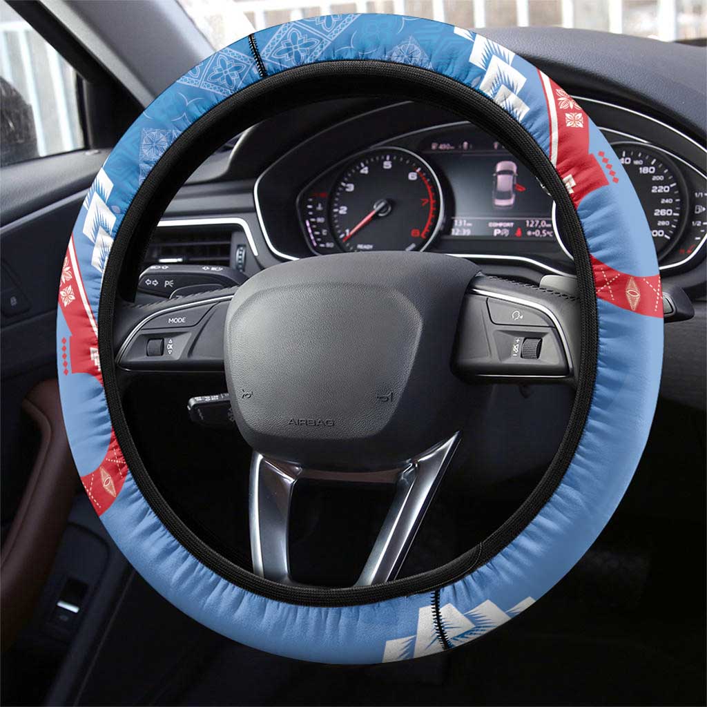 Samoa Independence Day Steering Wheel Cover Anniversary 63th-Siapo Art LT03 - Polynesian Pride