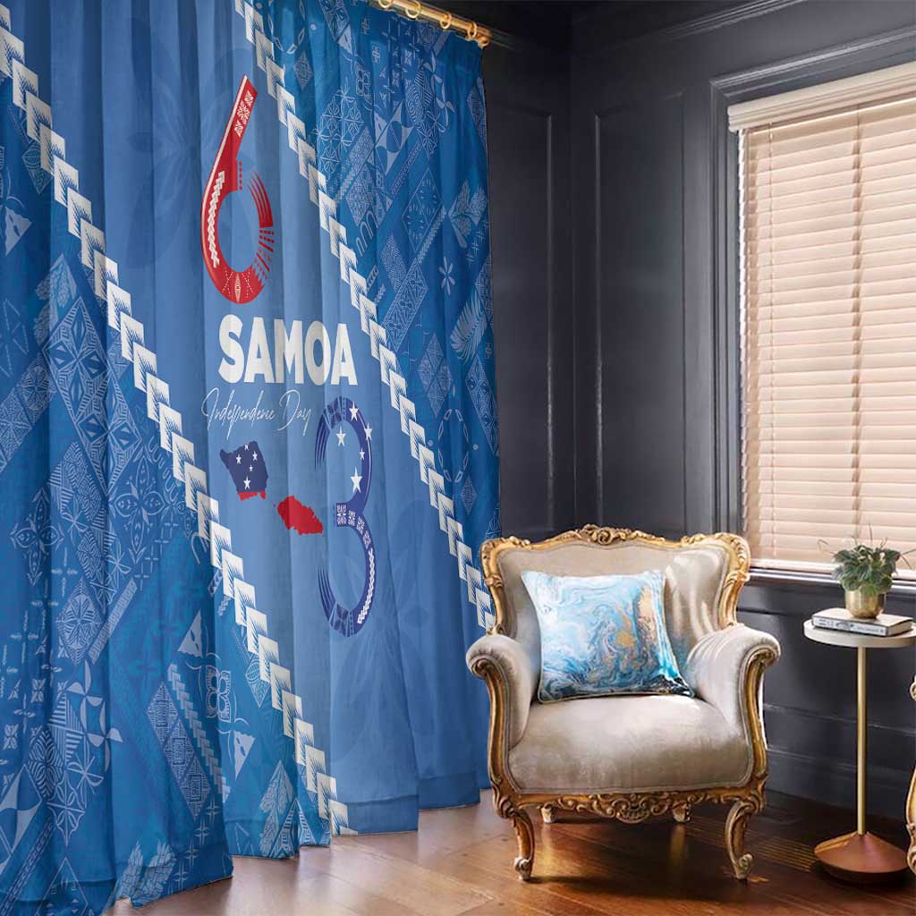 Samoa Independence Day Window Curtain Anniversary 63th-Siapo Art LT03 - Polynesian Pride