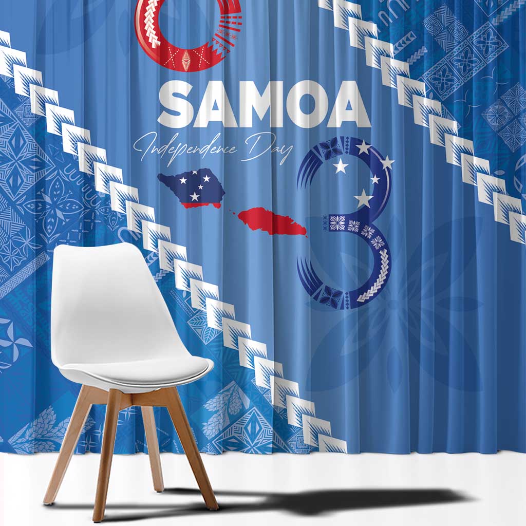Samoa Independence Day Window Curtain Anniversary 63th-Siapo Art LT03 - Polynesian Pride