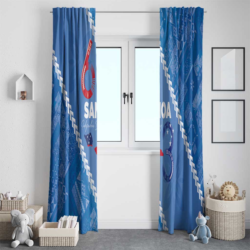 Samoa Independence Day Window Curtain Anniversary 63th-Siapo Art LT03 - Polynesian Pride